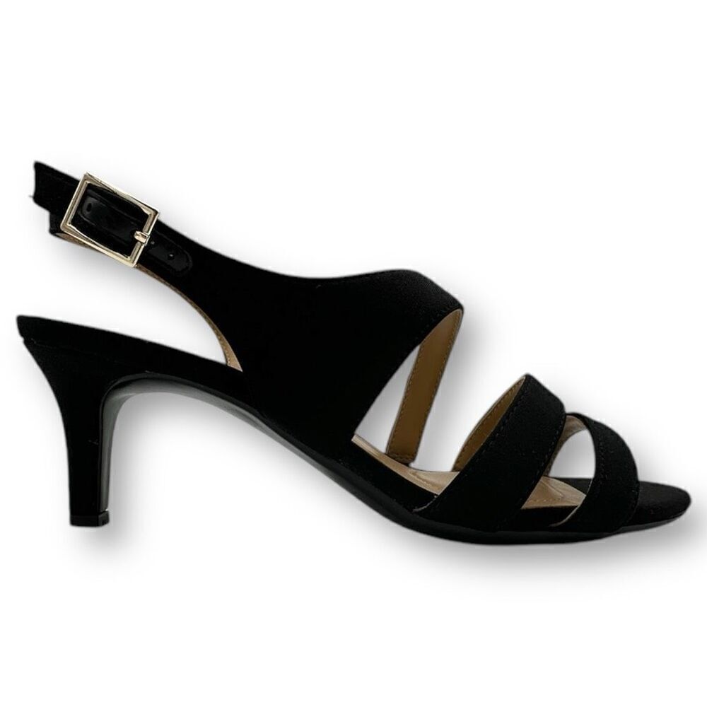NWOT Naturalizer Womens Taimi Dress Strappy Slingback Sandals Black Size 10W